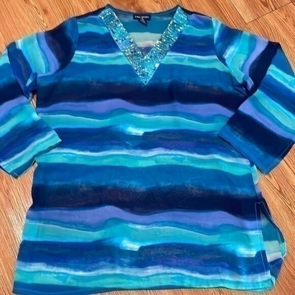 SML Sport women’s beach cover-up. Size L. Blue/green. - Picture 1 of 5